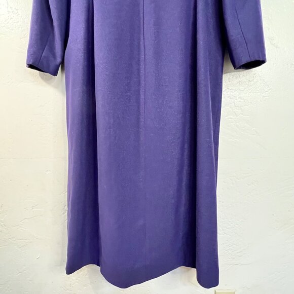 Perchè Couture Womens Purple Long Coat & Skirt Set Size 12 Career Professional - Picture 14 of 16